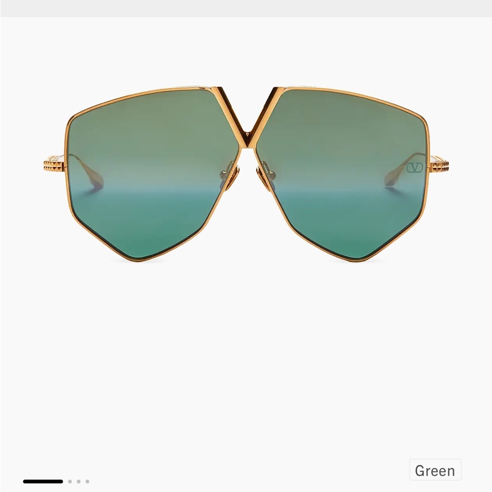 Valentino Garavani Green Hexagon Sunglasses